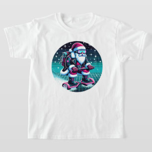 Cyberpunk Santa Claus - 8-bit futuristische vakant T-shirt