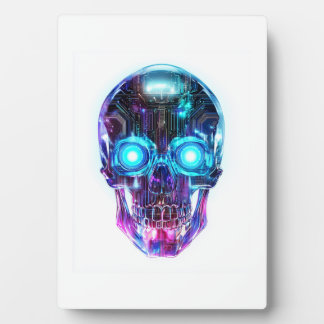 Cyberpunk Schedel Koning Fotoplaat