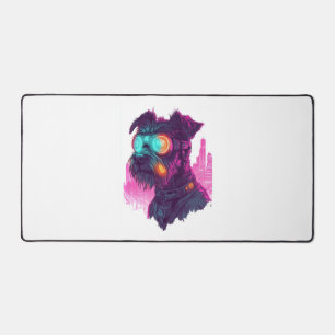 Cyberpunk Schnauzer - Chien néon futuriste