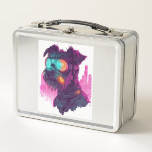 Cyberpunk Schnauzer � Futuristische Neon Hond