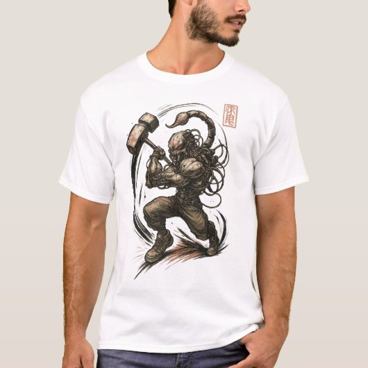 Cyberpunk Scorpion T-shirt (Voorkant)