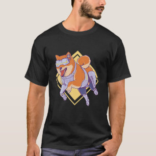 Cyberpunk Shina Inu Futuristic Shiba Inu Dog Robot T-shirt