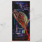 Cyberpunk Sparrow in het Neon Cityscape Bladwijzer Menu (Achterkant)