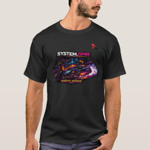 Cyberpunk sportauto Night Rider Gaming T-shirt