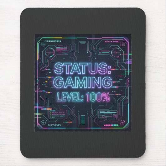 Cyberpunk Status Gaming Level 100 mousepad Muismat (Voorkant)