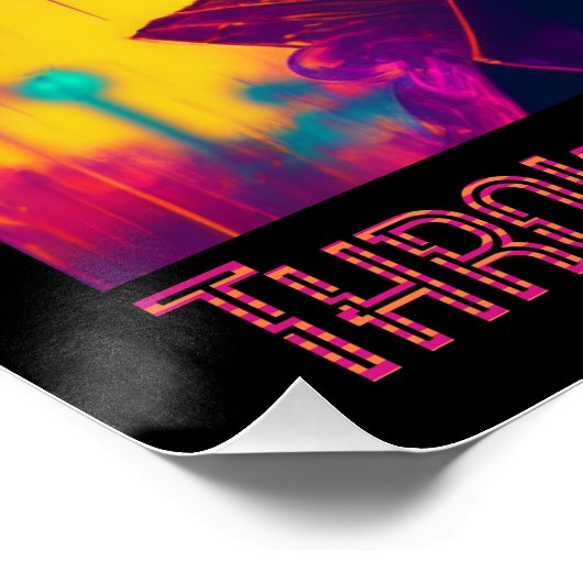 Cyberpunk synthwave Mardi Gras Femme Poster brilla (Coin)