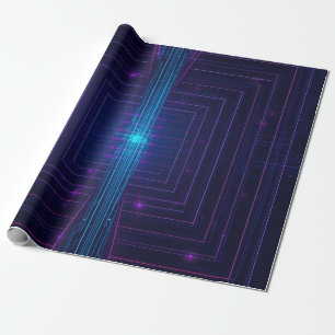 Cyberpunk Systeemtoegang Gepersonaliseerde Neon Ve Cadeaupapier