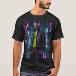 Cyberpunk T-shirt met thema