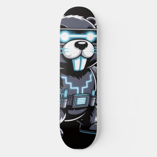 Cyberpunk Tech Beverdak Skateboard (Voorkant)