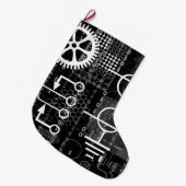 Cyberpunk Tech Geek Gear Electronic Engineer Wisku Grote Kerstsok (Voorkant (Hangend))