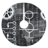 Cyberpunk Tech Geek Gear Electronic Engineer Wisku Kerstboom Rok (Voorkant)