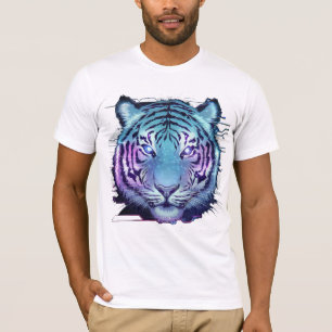 Cyberpunk Tiger T-shirt - Neon Circuit Animal