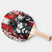 Cyberpunk Warrior Graffiti Ping Pong Paddle Tafeltennisbatje (Zijkant)