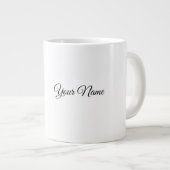 Cyberpunk Wolf Neon Art Personalizable Name Mug - Extra Grote Beker (Voorkant rechts)