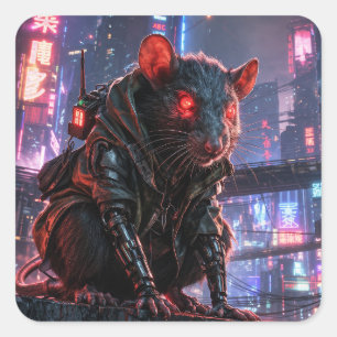 CyberRat Vierkante Sticker