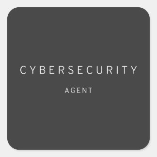 Cybersecurity Agent Vierkante Sticker