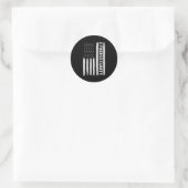 Cybersecurity Amerikaanse vlag Cyber Security Spec Ronde Sticker (Tas)