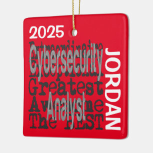 Cybersecurity-analist Extraordinaire Aangepast Keramisch Ornament
