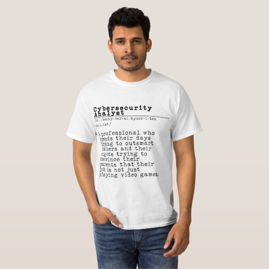 Cybersecurity analist - "Hacker's Nightmare" T-shirt (Voorkant volledig)