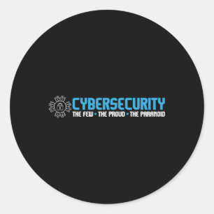 Cybersecurity De paranoïde IT-analist Programmeur Ronde Sticker