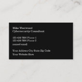 Cybersecurity dubbelzijdige Visitekaartjes (Achterkant)