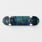 Cybersecurity Ethische Hacker Codeer Tech Professi Skateboard (Horizontaal)