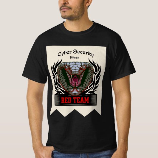 Cybersecurity Rode Team Cobra Strike T-shirt (Voorkant)
