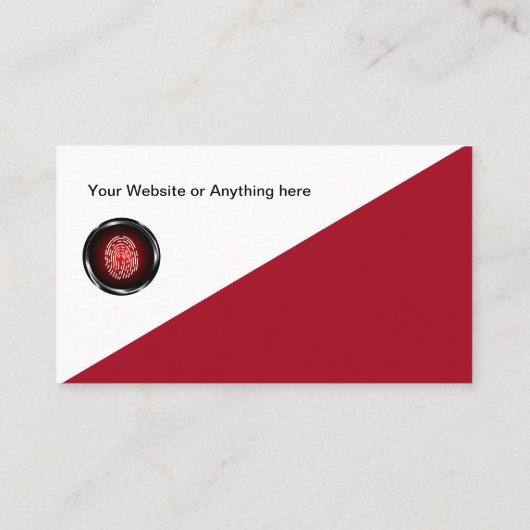 Cybersecurity Vingerafdruk Visitekaartjes (Achterkant)