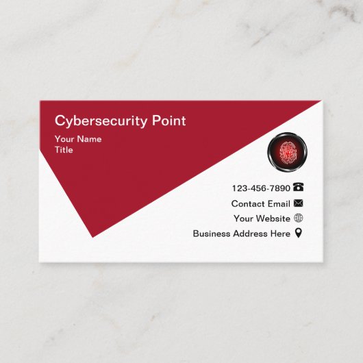 Cybersecurity Vingerafdruk Visitekaartjes (Voorkant)