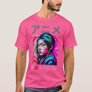 Cyberspace Punk Samurai Anime Streetwear Art T-shirt