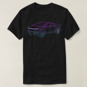 CyberTrucks Line Art Futuristic Truck Cyber Design T-shirt (Design voorkant)