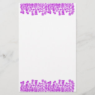 Cybertuin - Paars Briefpapier