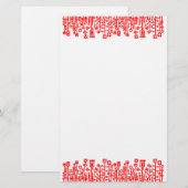 Cybertuin - Rood Briefpapier (Voorkant / Achterkant)