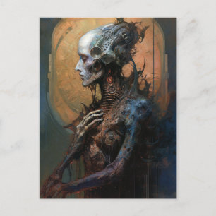 Cyborg Alien Woman Futuristic Science Fiction Briefkaart