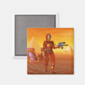 CYBORG ARES IN DESERT OF HYPERION Science Fiction Magneet (Voorkant / Achterkant)