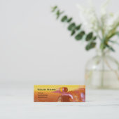 CYBORG ARES IN DESERT OF HYPERION Science Fiction Mini Visitekaartje (Staand voorkant)