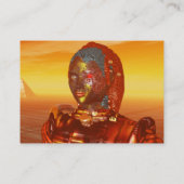 CYBORG ARES IN DESERT OF HYPERION Science Fiction Visitekaartje (Achterkant)
