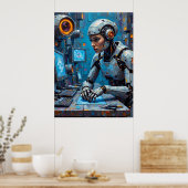 Cyborg bij Terminal Poster (Keuken)
