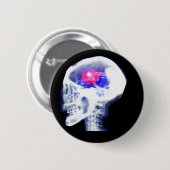 Cyborg Brain Ronde Button 5,7 Cm (Voorkant /achterkant)