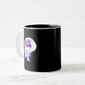 Cyborg Brain Tweekleurige Koffiemok (Voorkant links)