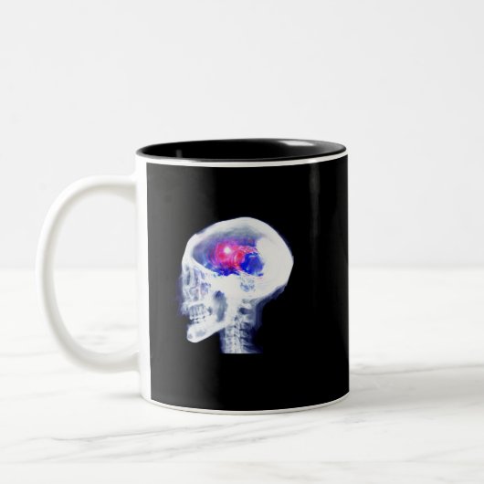 Cyborg Brain Tweekleurige Koffiemok (Links)