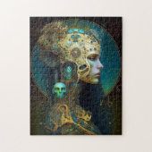 Cyborg Femme Imaginaire Sci-Fi Art Jigsaw Puzzle (Vertical)