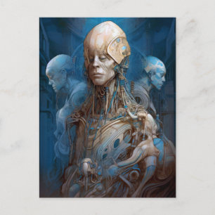 Cyborg Futuristic Science Fiction Briefkaart