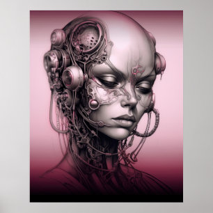 cyborg meisje cool tiener poster