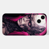Cyborg Meisje Cool Tiener Roze Neon Case-Mate iPhone Case (Achterkant (horizontaal))