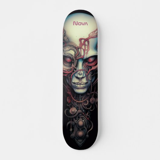 Cyborg Meisje Fantastisch kunstzinnig ontwerp Skateboard (Voorkant)