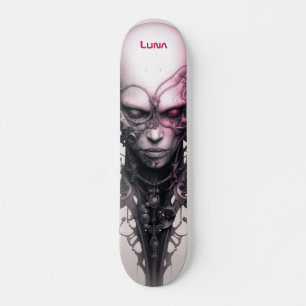 Cyborg Meisje Fantastische kunstzinnige Skateboard