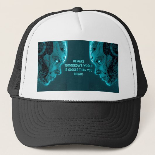 CYBORG ROBOTISCH HOOFD TRUCKER PET (Voorkant)