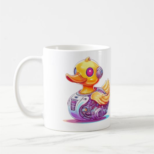 Cyborg Rubber Duck Koffiemok (Links)