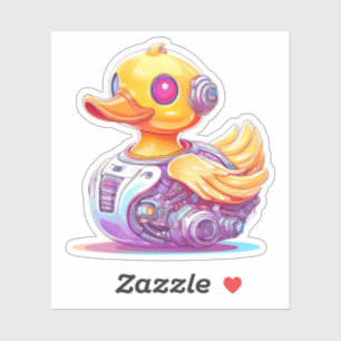 Cyborg Rubber Duck Sticker
